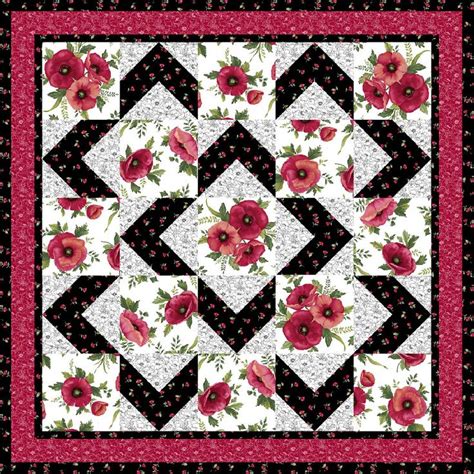 Large Print Quilt Patterns I Was Given Some Large Print Floral Fabrics To Play With. These Are ...