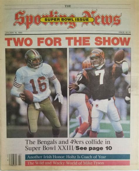 Sporting News Jan 16 1989 Super Bowl XXIII Issue Bengals Vs 49ers | eBay