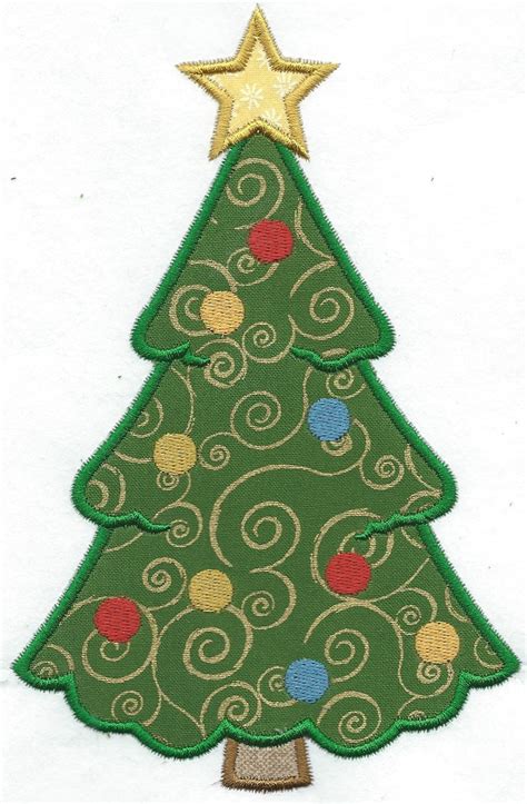 Christmas Tree Applique Iron-on Patch Newest Design Machine - Etsy