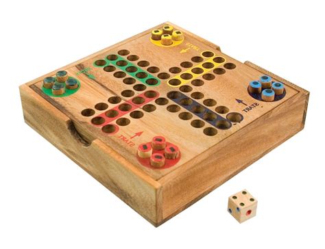 Wooden Ludo strategy wood board game, family game