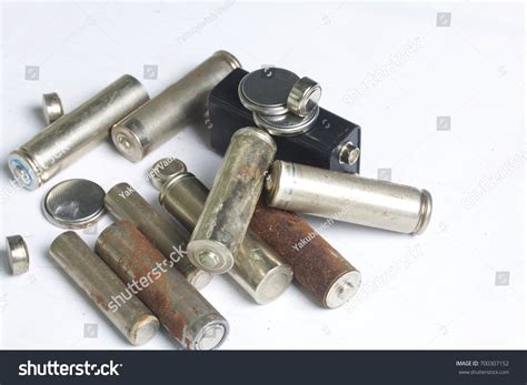 Waste Batteries Different Types Scattered On Stock Photo 700307152 ...