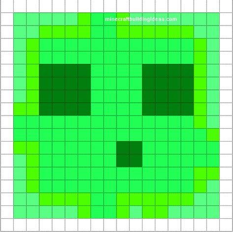 Minecraft Pixel Art Templates: Slime