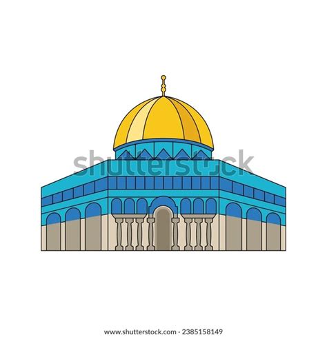 Dome Rock Alaqsa Mosque Palestine Stock Vector (Royalty Free) 2385158149 | Shutterstock