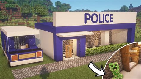 How to build a police station in minecraft - Builders Villa