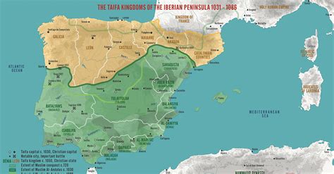 The Taifa Kingdoms of the Iberian Peninsula, 1031-1086 (Illustration) - World History Encyclopedia