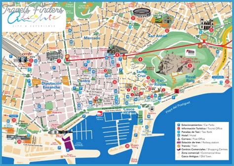 Alicante Map - TravelsFinders.Com