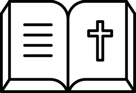 Line art Open bible icon in flat style. 24361748 Vector Art at Vecteezy