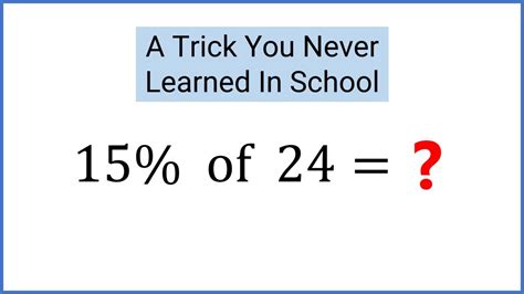 How to calculate percentages in your head - YouTube