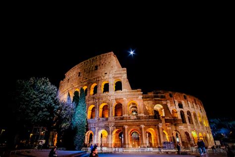 A Photo of Colosseum During Night Sky · Free Stock Photo