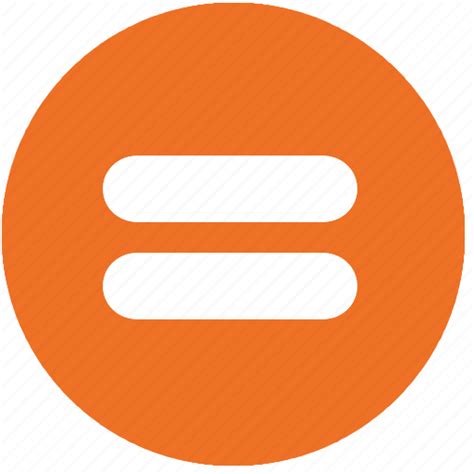 Calculation, equal, equal sign, math, mathematics, orange icon - Download on Iconfinder