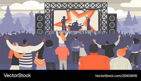 Open air music festival Royalty Free Vector Image