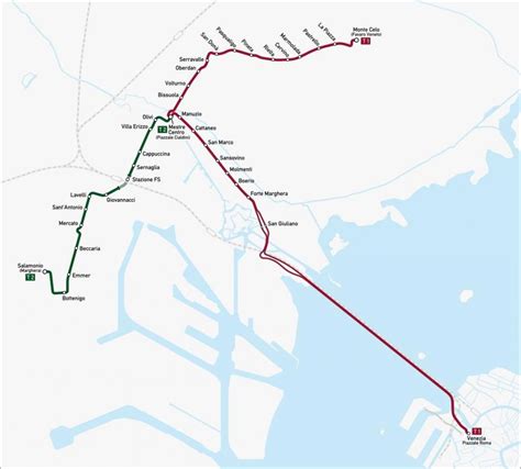 Venice mestre train station map - Venezia mestre train station map (Italy)