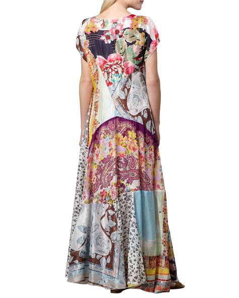 Johnny was Printed Georgette Maxi Dress | Lyst