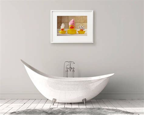 Cute Rubber Duck Bathroom Print Kid's Room Print Mother | Etsy