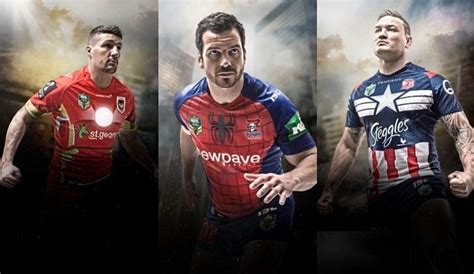 Marvel character shirts to be used by Aussie National Rugby League