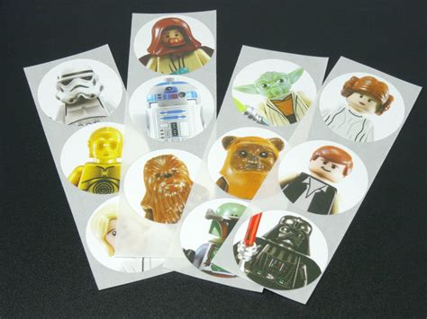 Lego Star Wars stickers set of 12 or choose by littlemasterpeaces