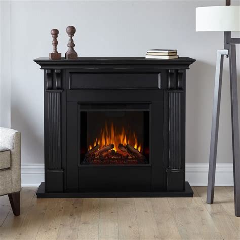 Real Flame Ashley Electric Fireplace in Black Wash | Homesquare