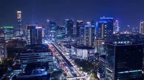 Beautiful Night View of Jakarta City Editorial Stock Image - Image of landscape, metropolitan ...