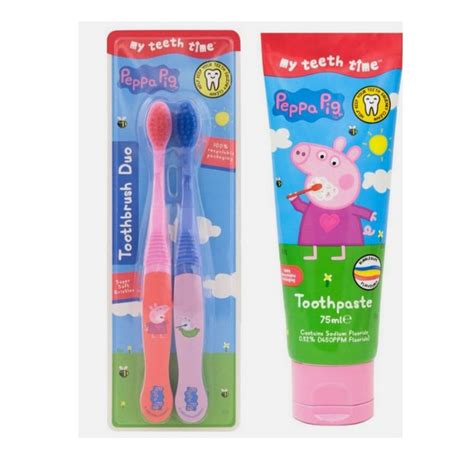 Peppa Pig Toothpaste & Toothbrush set – Smiley Eileey Oral Health ...