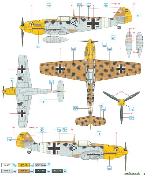 Messerschmitt Bf 109E-7/Trop JG 27 North Africa Camouflage Color Profile