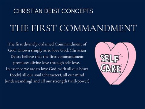 THE FIRST COMMANDMENT : r/christiandeism