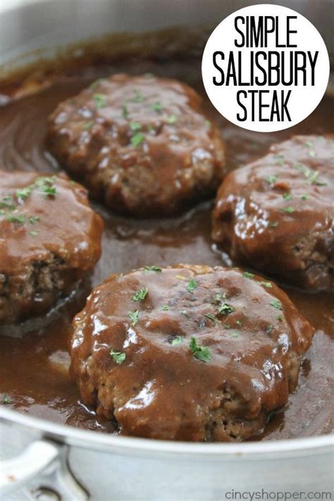 Simple Salisbury Steak - CincyShopper | Rezepte, Rezeptideen, Essen und ...