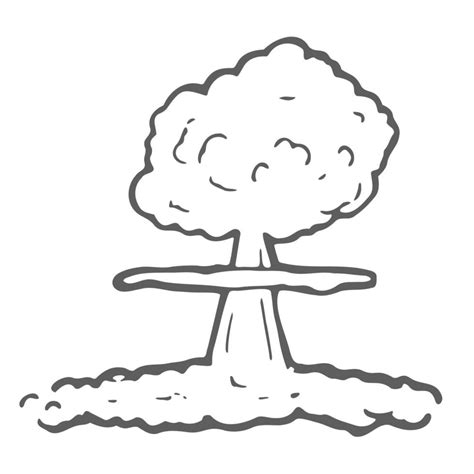 Doodle style nuclear mushroom cloud illustration in vector format ...