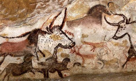 Lascaux cave art, horses, aurochs and deer | Cave paintings, Art, Wall art prints