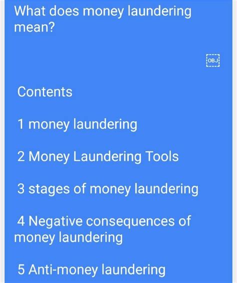 SOLUTION: What does money laundering mean - Studypool