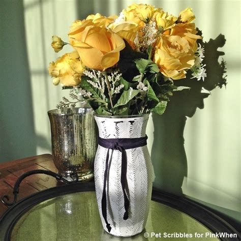 Glass Vase Makeover with Chalky Finish Paint - PinkWhen