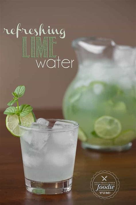 Lime Water with Mint {Stay Hydrated} - Self Proclaimed Foodie