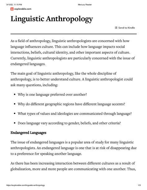 Linguistic Anthropology - 3/13/22, 11:15 PM Mercury Reader explorable/linguistic-anthropology 1 ...