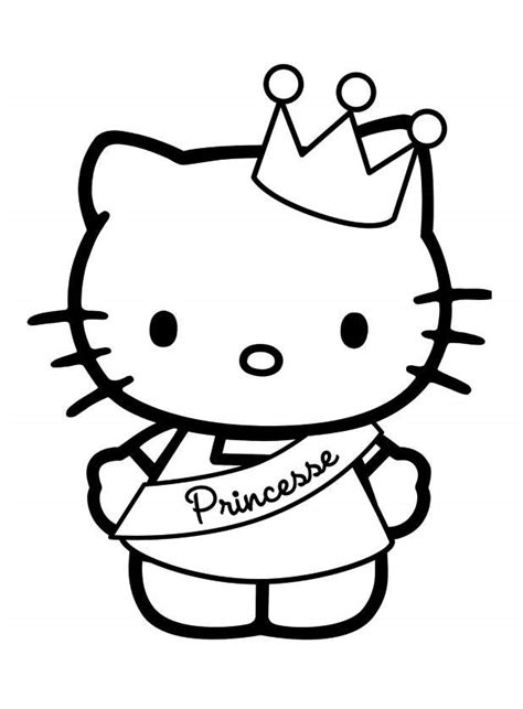 Hello Kitty image to download and color - Hello Kitty Coloring Pages for Kids