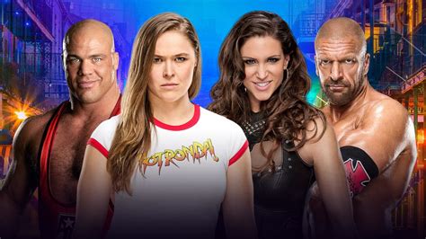 WWE WrestleMania 34: Kurt Angle and Ronda Rousey vs. Triple H and Stephanie McMahon