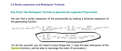 Use Rodrigues’formula to generate the Legendre Polynomials