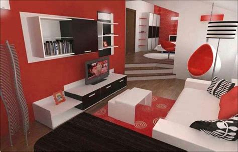 Red And Black Living Room Decor Ideas - Living Room : Home Decorating ...