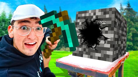 Destroying Real Life Minecraft BEDROCK - YouTube