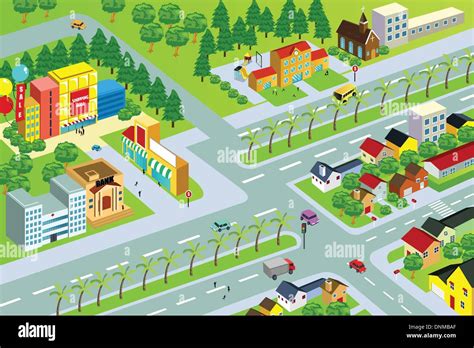 A vector illustration of city map Stock Vector Image & Art - Alamy