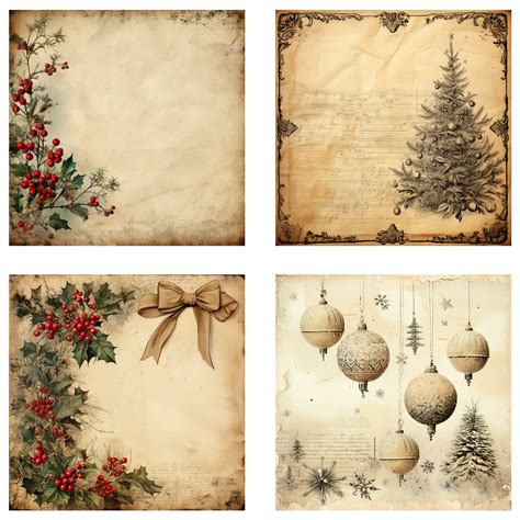 Vintage Christmas Paper Retro Christmas Background Old - Etsy