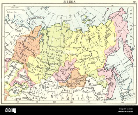 Siberia map hi-res stock photography and images - Alamy