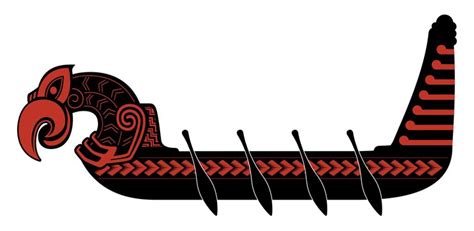 Premium Vector | NZ Maori waka boat canoe