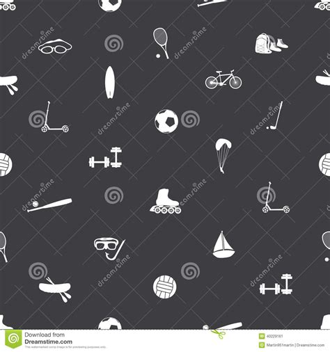 Summer Sports and Equipment Icon Pattern Eps10 Stock Vector ...