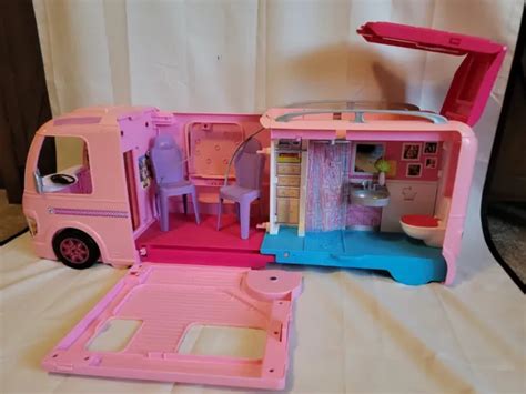 BARBIE DREAM RV Camper Fully Furnished Camping Playset Kids Play Gift Girl Toy £42.94 - PicClick UK