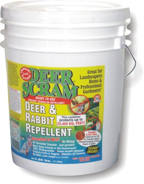 Natural Rabbit Repellent - Natural Deer Repellent - Deer Scram - A Humane Organic Pest Control ...