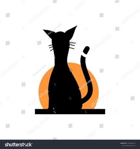 Silhouette Cat Sunset Vector Stock Vector (Royalty Free) 1770605210 | Shutterstock