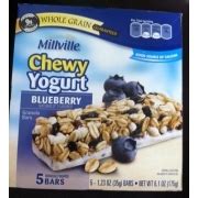 Millville Chewy Yogurt Blueberry Granola Bar: Calories, Nutrition ...