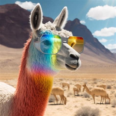 Premium AI Image | A llama with sunglasses that says'llama'on it