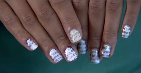 Newsprint Nails nailart idea