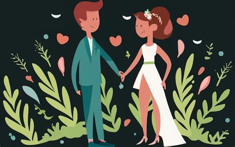 Premium AI Image | vector bride and groom