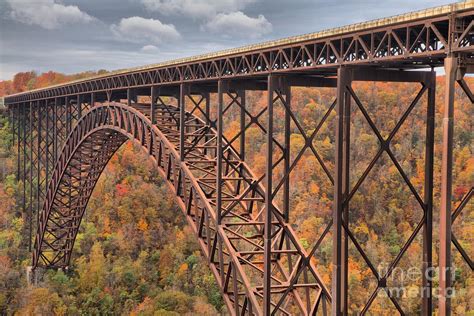 New River Gorge Bridge Fall Foliage Photograph by Adam Jewell